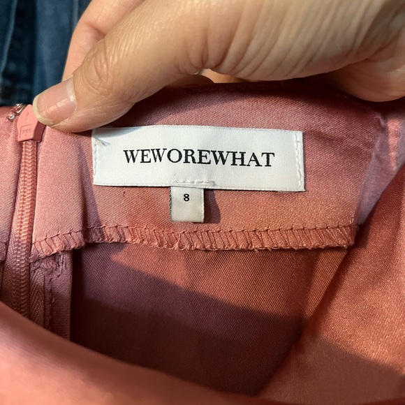 WEWOREWHAT Satin Long Sleeve Mini Dress - Picture 8 of 9